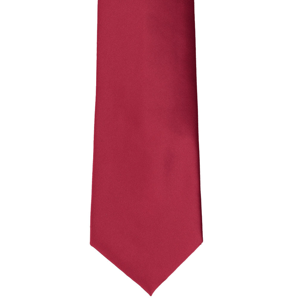 Crimson Red Solid Color Clip On Tie Shop At Tiemart Tiemart Inc 2527