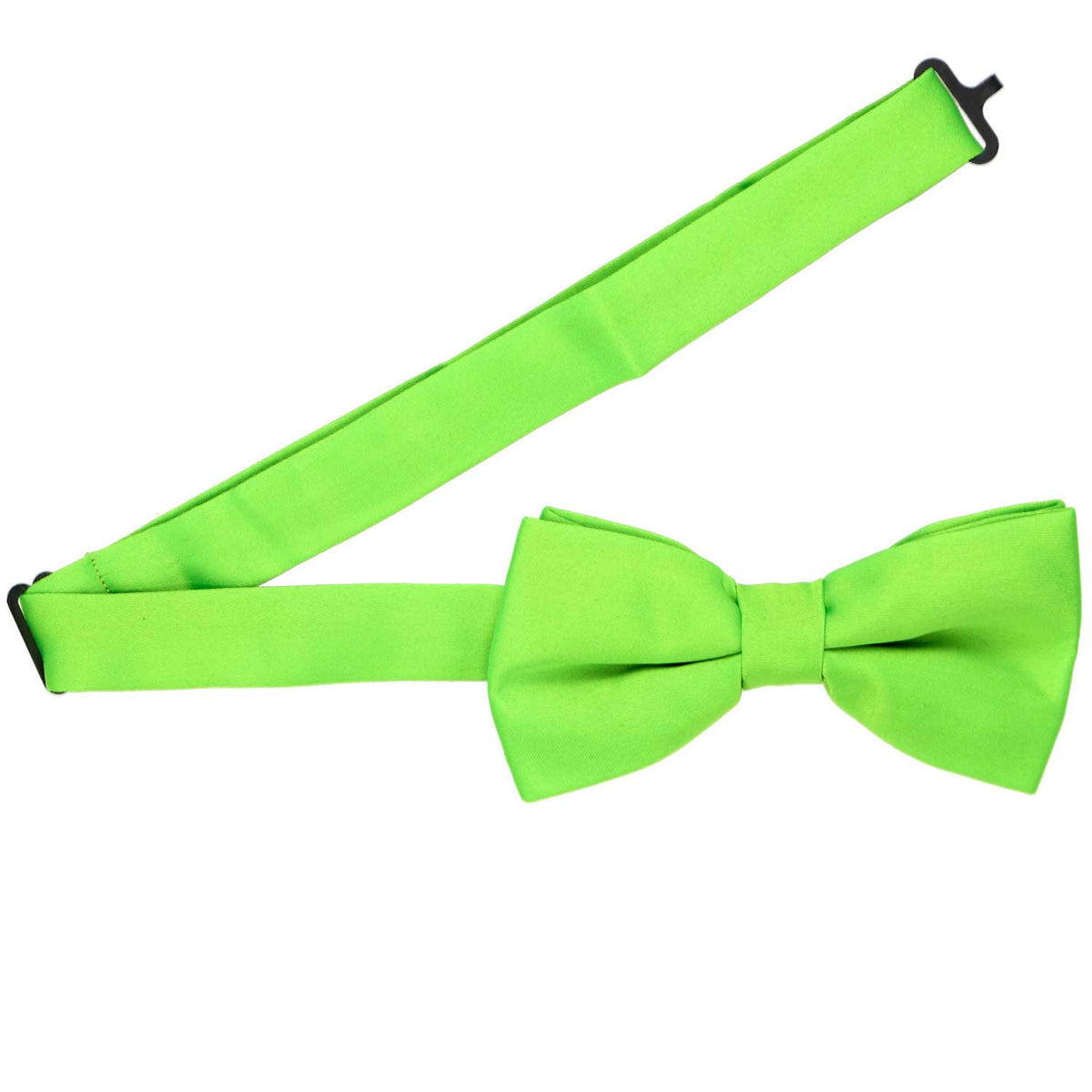 Hot Lime Green Band Collar Bow Tie