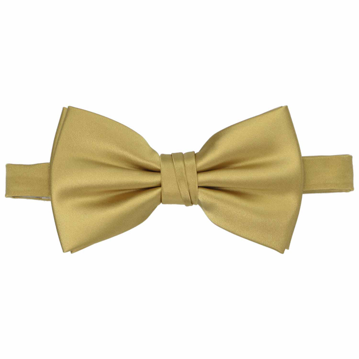 TieMart Gold Shiny Metallic Bow Tie