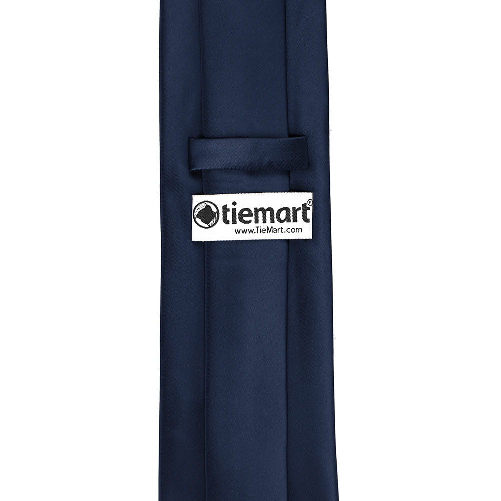 Navy Blue Premium Solid Color Necktie | Shop At TieMart – TieMart, Inc.