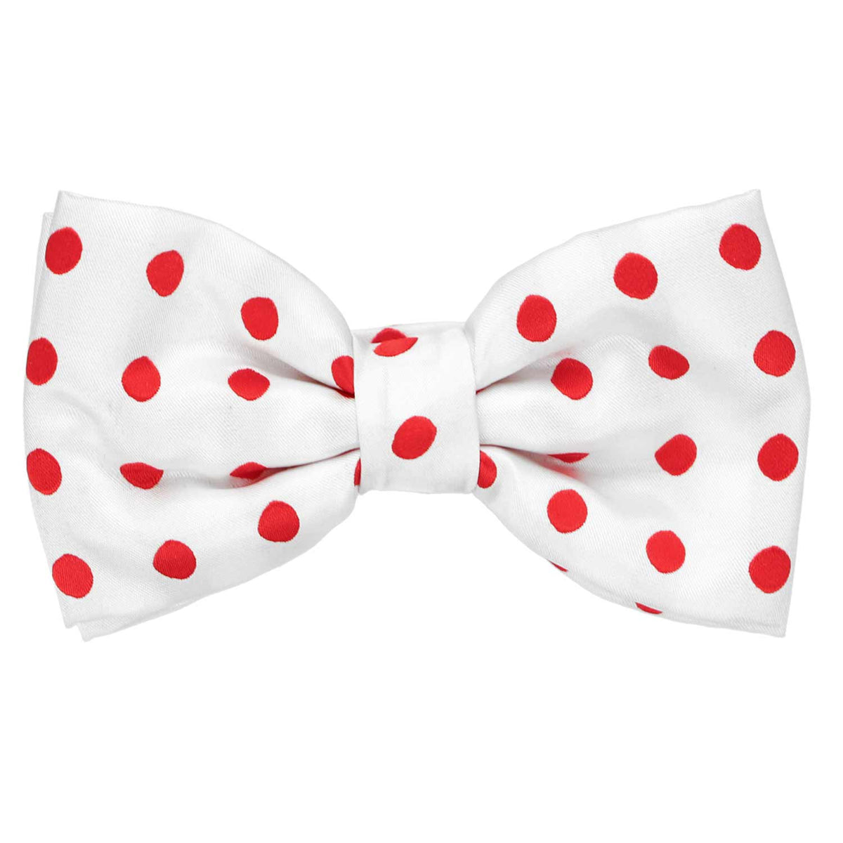 Red outlet and White Leather Bow Tie