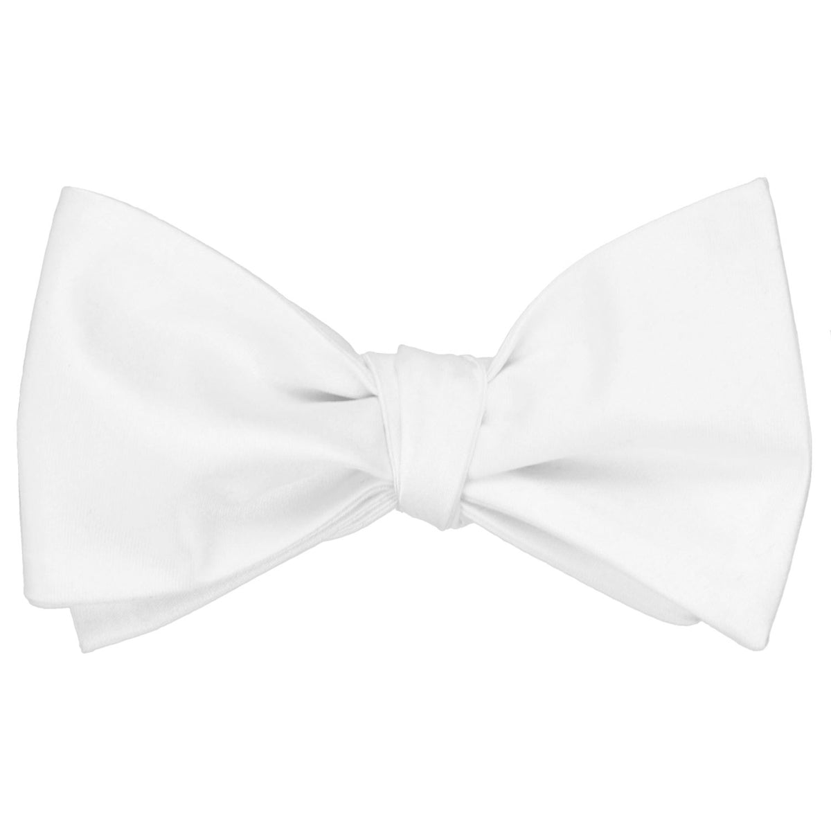 White Self-Tie Bow Tie | Shop At TieMart – TieMart, Inc.