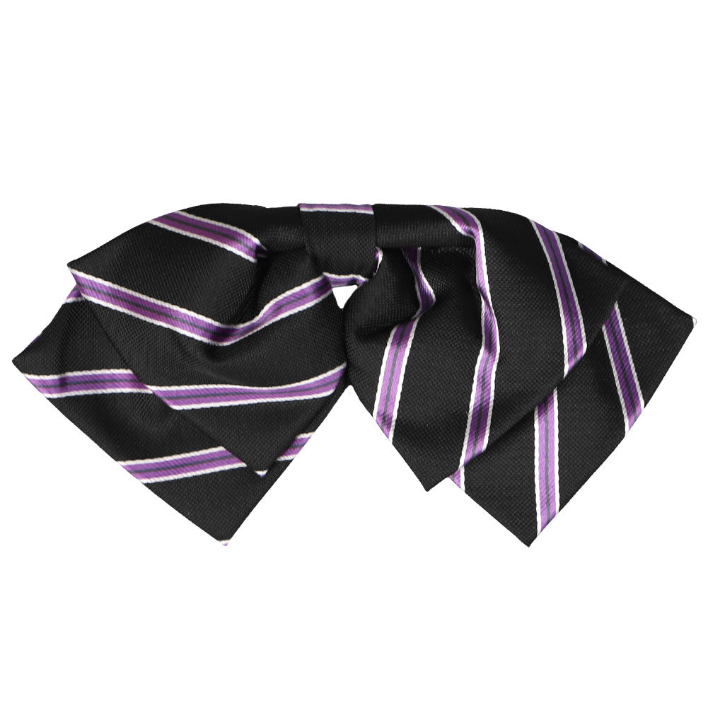 Black Striped Floppy Bow Tie Shop At Tiemart Tiemart Inc 8954