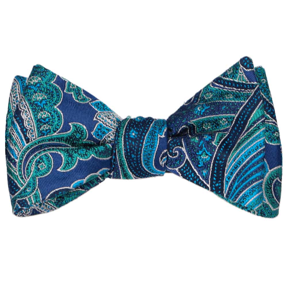 Jewel-Tone Paisley Silk Self-Tie Bow Tie | Shop At TieMart – TieMart, Inc.