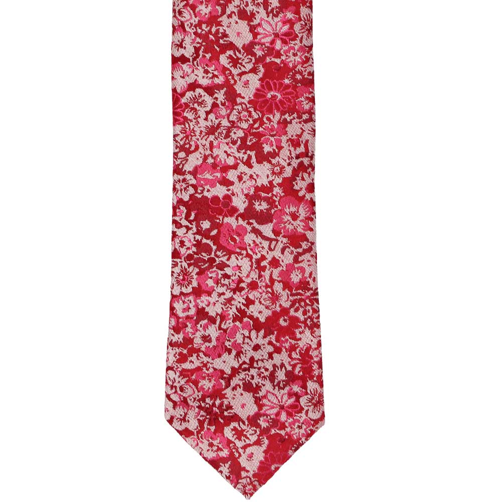 Burgundy Floral Cotton/Silk Tie  Shop at TieMart – TieMart, Inc.