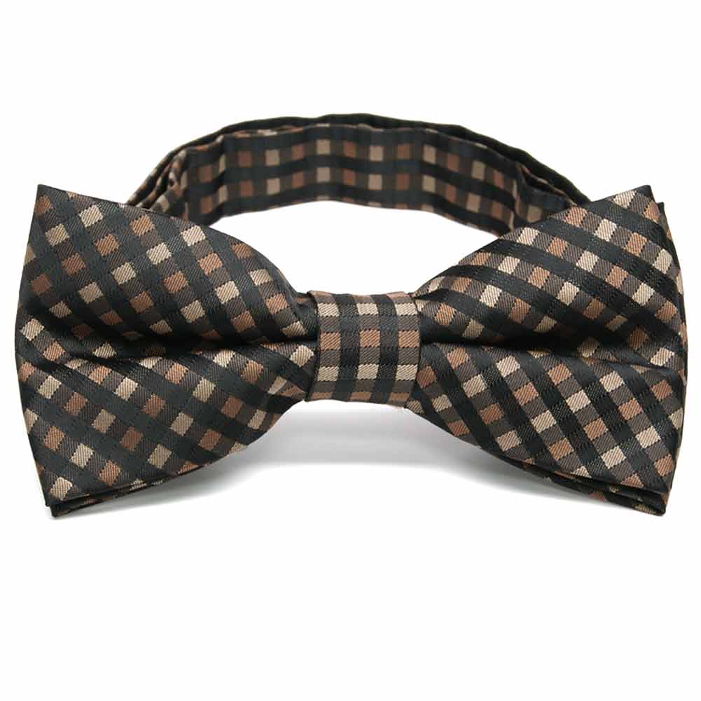 Light Brown Plaid Bow Tie Shop At Tiemart Tiemart Inc 9762