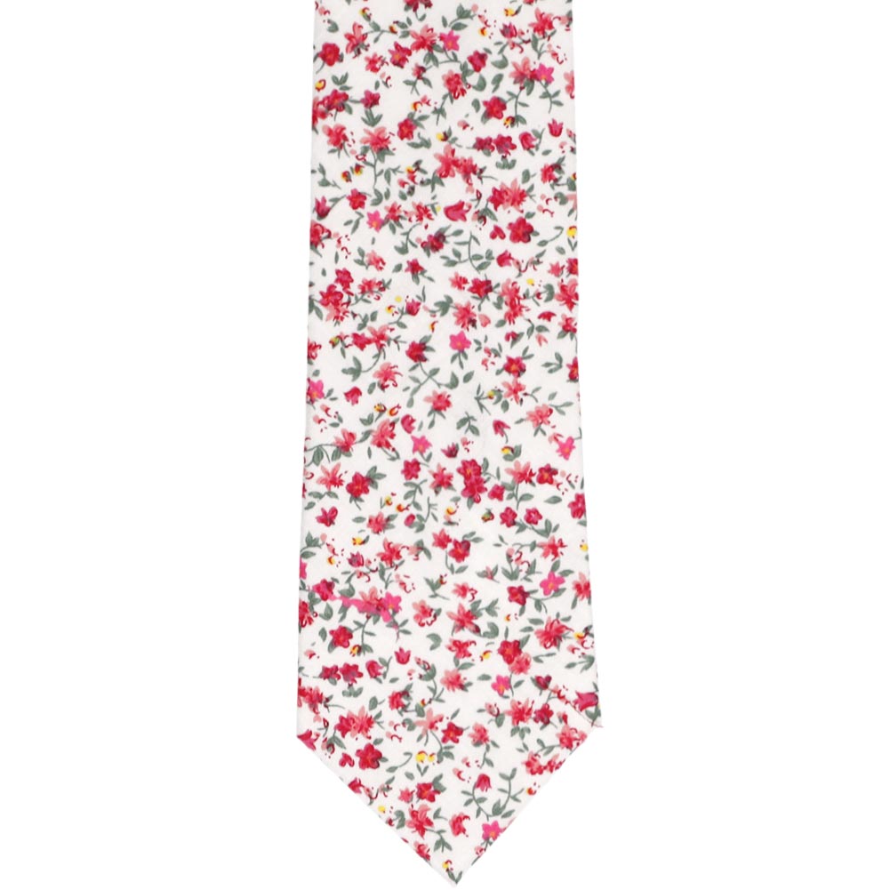 Fuchsia and White Alameda Floral Tie