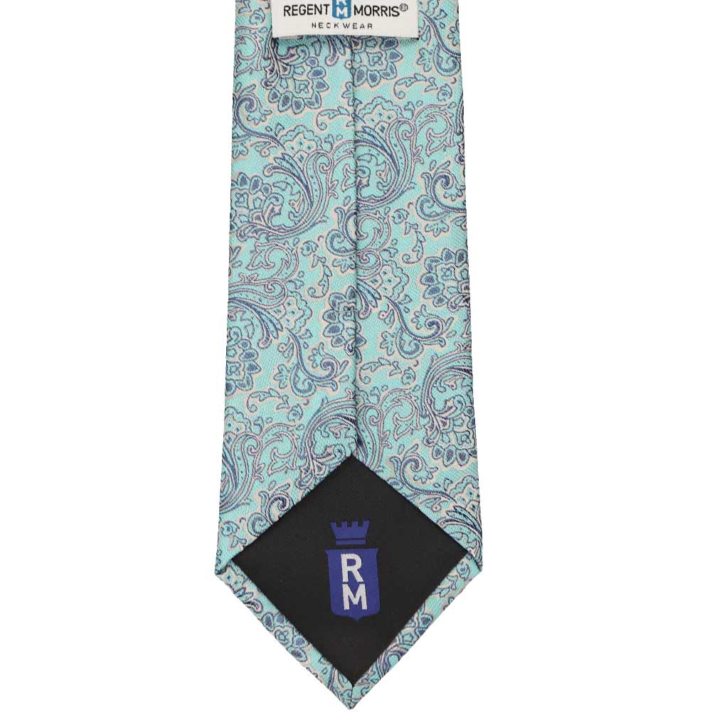 Pool Blue Paisley Cotton/Silk Necktie | Shop At TieMart – TieMart, Inc.