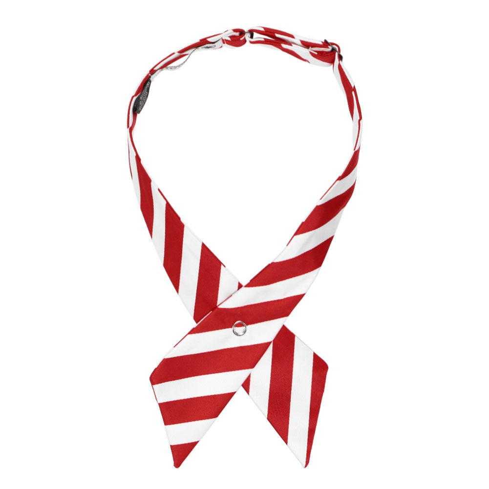 Red And White Striped Crossover Tie Shop At Tiemart Tiemart Inc 3037