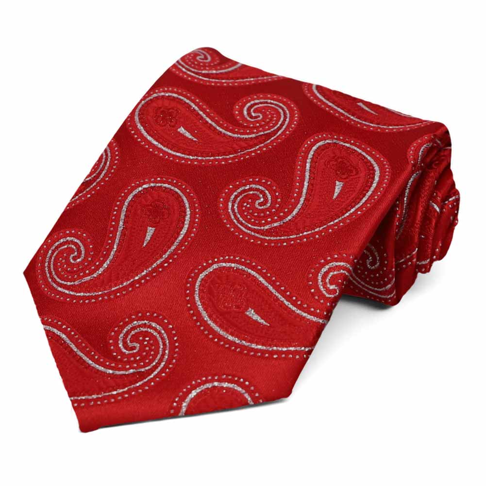 Red Paisley Tie Shop At Tiemart Tiemart Inc 7715