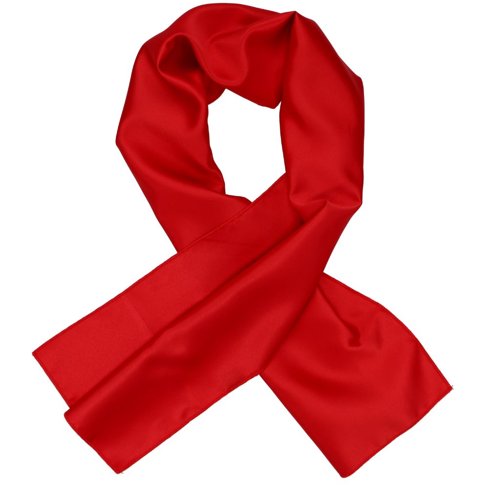 Solid Color Scarf in Bright Red