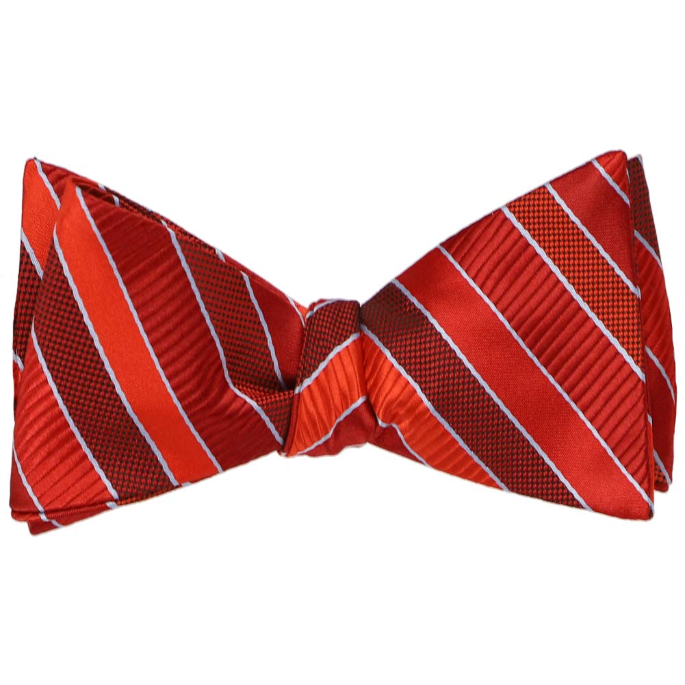 Red Striped Self Tie Bow Tie Shop At Tiemart Tiemart Inc 2509