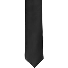 Load image into Gallery viewer, The front of a boys&#39; black skinny tie