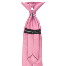 Load image into Gallery viewer, Boys&#39; Bubblegum Pink Solid Color Clip-On Tie