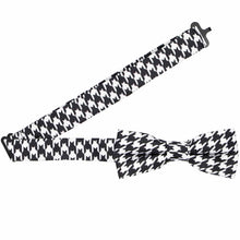 Load image into Gallery viewer, Open band collar on a boys&#39; houndstooth bow tie