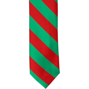 Boys' Red and Green Striped Tie