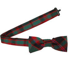 Load image into Gallery viewer, Open band on a boys&#39; red and green bow plaid tie