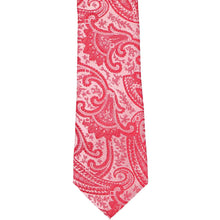 Load image into Gallery viewer, Front of a boys paisley red tie