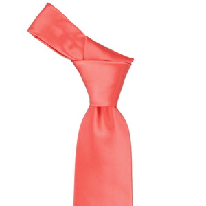 Bright coral tie knot