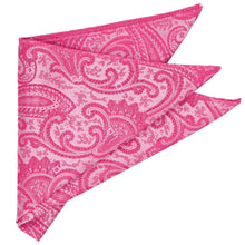 Load image into Gallery viewer, Folded bright fuchsia pocket square