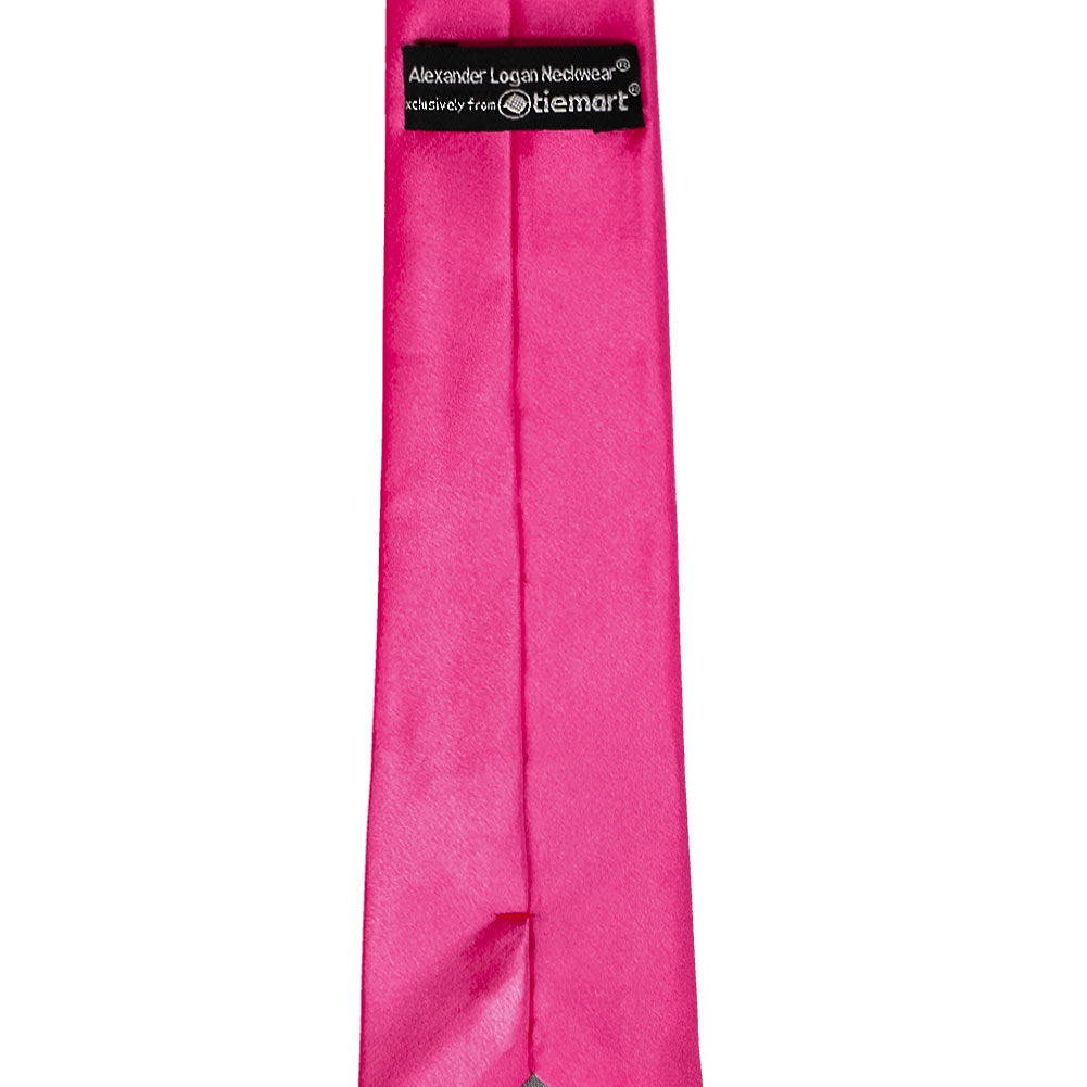 Bright Fuchsia Slim Solid Color Necktie, 2.5
