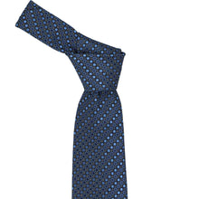 Load image into Gallery viewer, Knot on a brilliant blue square pattern tie