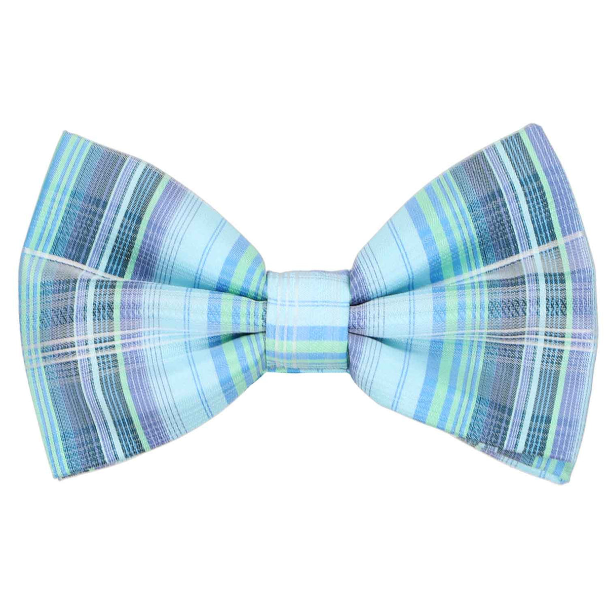 Light Blue Plaid Bow Tie Shop At Tiemart Tiemart Inc 2403