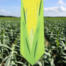 Load image into Gallery viewer, Corn on the cob themed tie in a cornfield