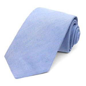 Cornflower linen narrow tie