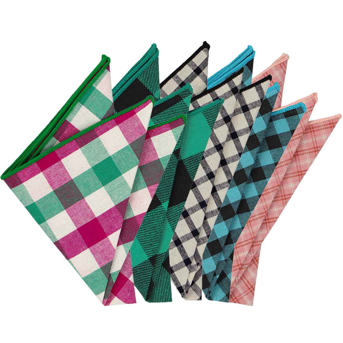 Assorted Cotton Pocket Squares, 5-Pack