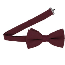 Load image into Gallery viewer, Open band collar on a dark burgundy matte bow tie