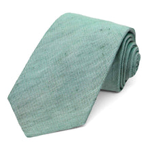 Load image into Gallery viewer, Heathered eucalyptus linen blend necktie