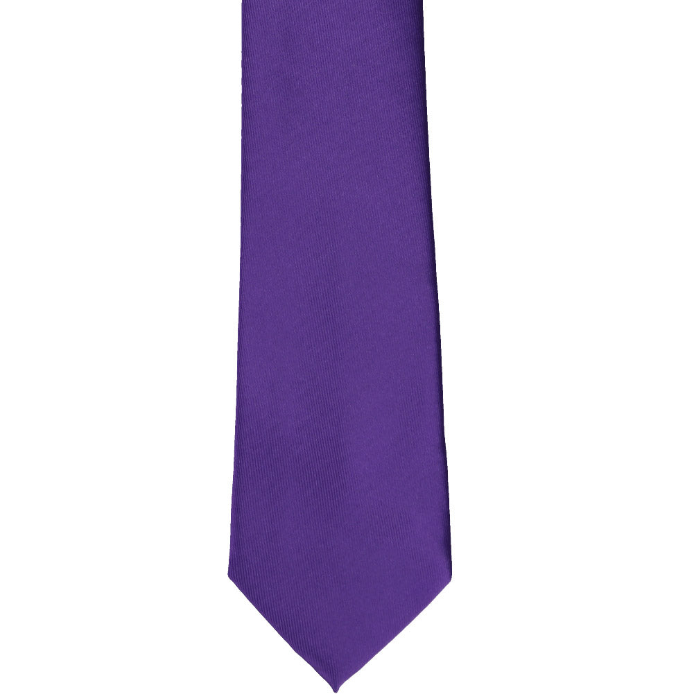 Dark Purple Slim Solid Color Necktie, 2.5
