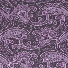 Load image into Gallery viewer, Closeup of an eggplant paisley pattern