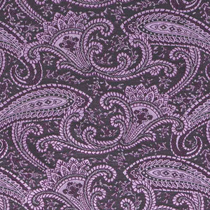 Closeup of an eggplant paisley pattern