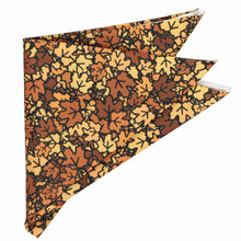 Load image into Gallery viewer, A folded pocket square in a fall leaf pattern