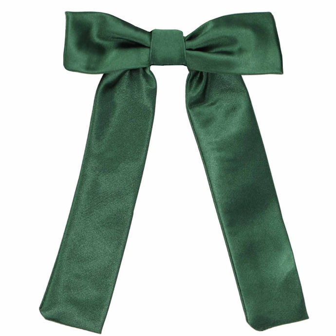 A pre-tied forest green Kentucky colonel tie