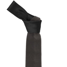 Load image into Gallery viewer, Knot on a gray velvet necktie