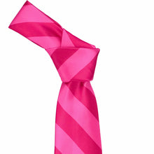 Load image into Gallery viewer, Knot on a hot pink and fuchsia necktie