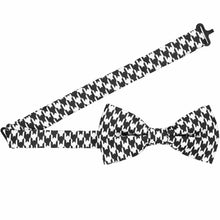 Load image into Gallery viewer, Open band collar on a houndstooth bow tie