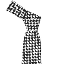 Load image into Gallery viewer, Knot on a houndstooth necktie