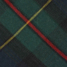 Load image into Gallery viewer, Close up of a hunter green and navy blue plaid tie