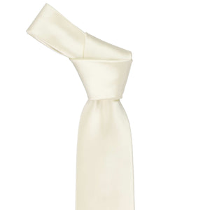 Knot on an ivory necktie