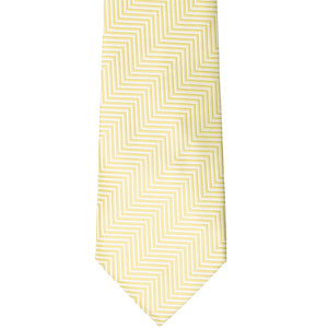 Canary Yellow Kimberly Chevron Striped Extra Long Necktie