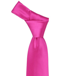 Knot on a magenta tie