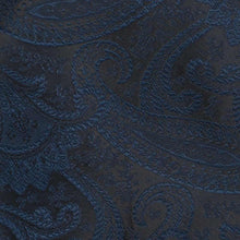 Load image into Gallery viewer, Closeup of a navy blue paisley pattern