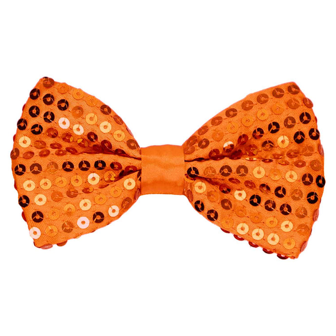 Orange Sequin Bow Tie