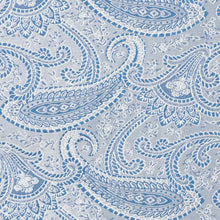 Load image into Gallery viewer, Closeup of a pastel blue paisley pattern