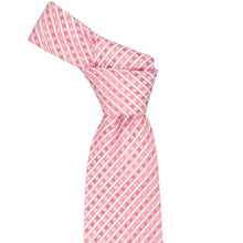 Load image into Gallery viewer, Knot on a pink plaid tie