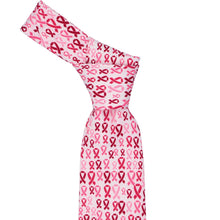 Load image into Gallery viewer, Knot on a pink ribbon necktie